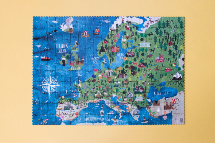 Descopera Europa, cu obiective turistice cunoscute, Puzzle 200 piese, varsta 6 - 9, 9+ ani, Baiat, Fata [2]