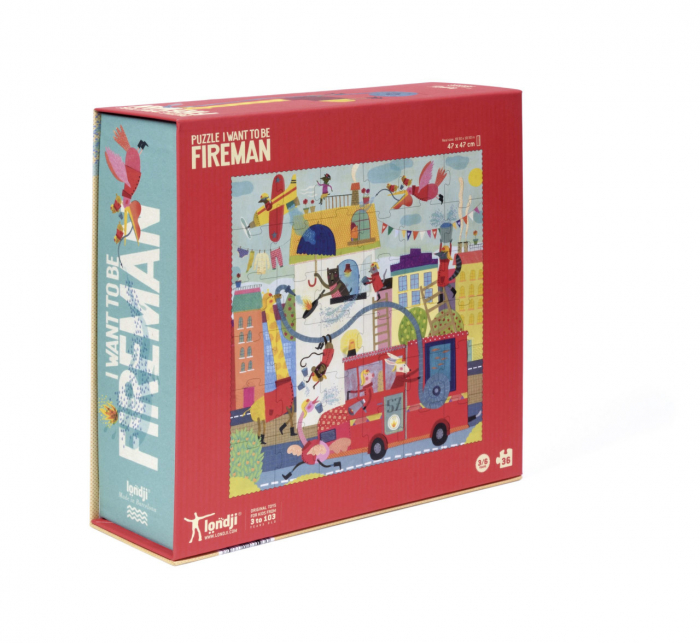 Puzzle 36 piese, cu pompieri, eroi salvatori, pentru copii de 3 ani, varsta 3 - 6 ani, Baiat [2]