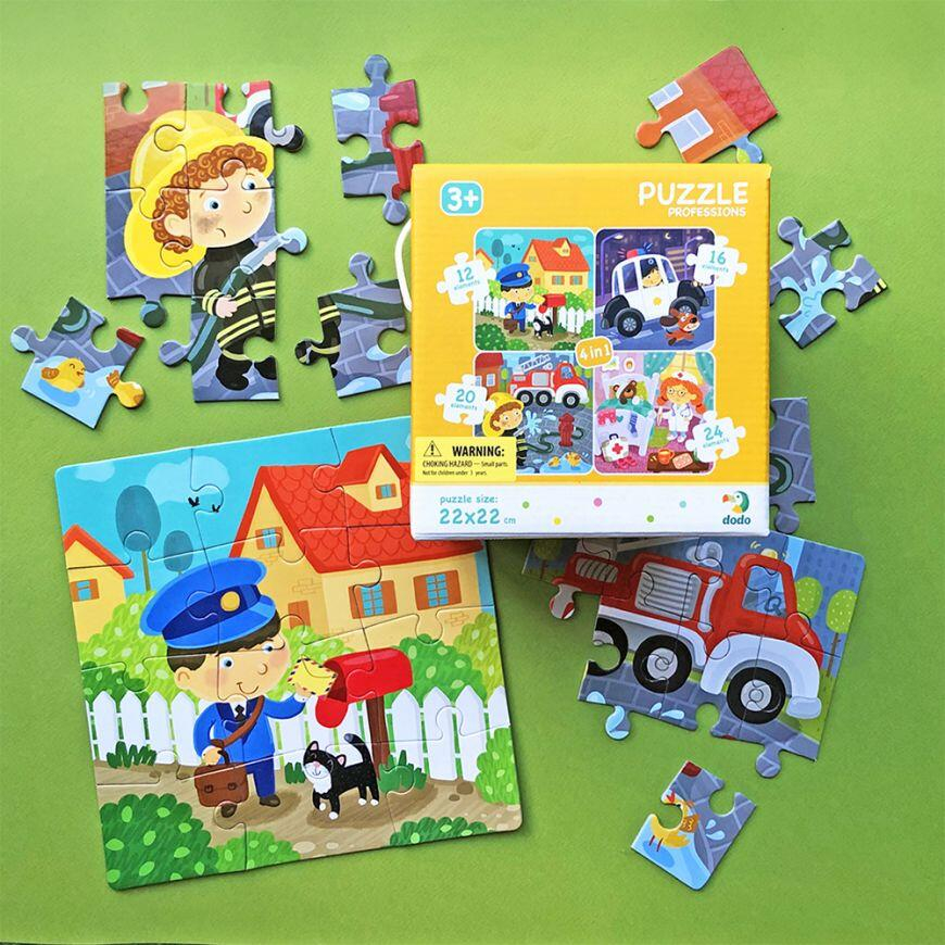 Puzzle 4 in 1 - Meserii (12, 16, 20, 24 piese) [6]