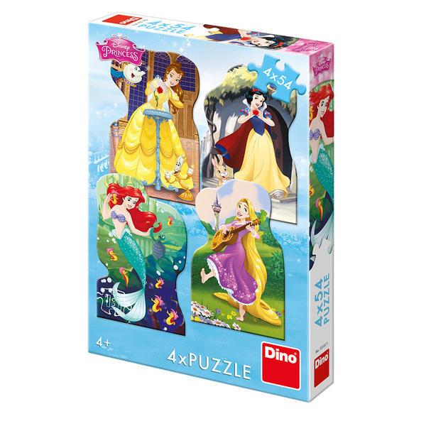 Puzzle 4 in 1 - Printesele si prieteni (4 x 54 piese) [1]