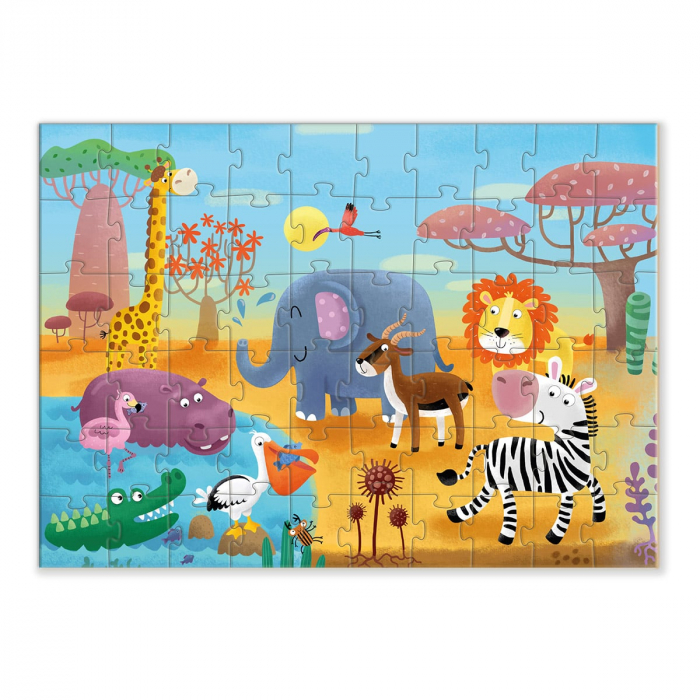 Puzzle 60 de piese, Animale din Africa, 4-7 ani [2]