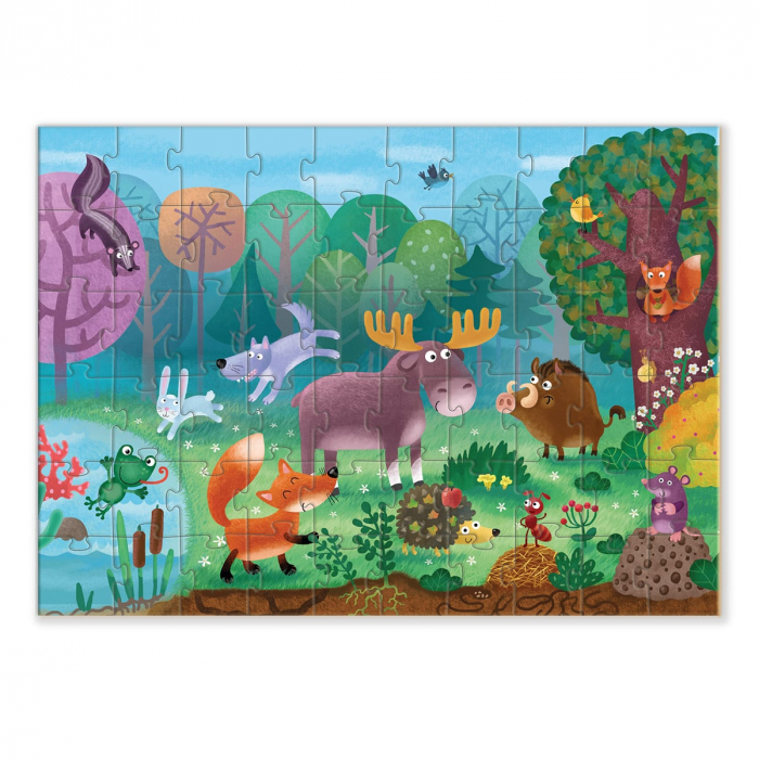 Puzzle 60 de piese, Animalele din Padurea Minunata, 4-7 ani [2]