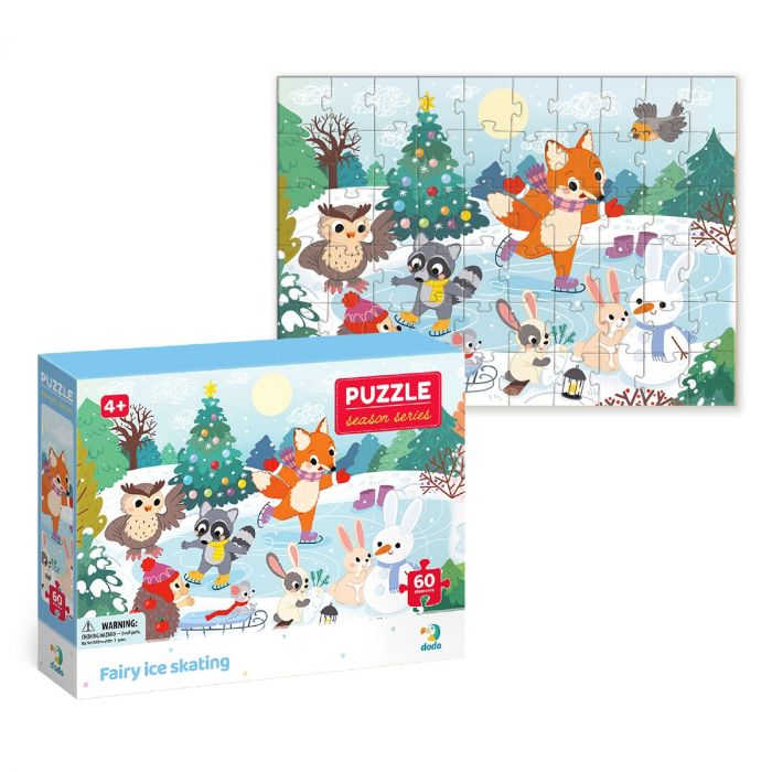 Puzzle 60 de piese, Iarna in padure, 4-7 ani [4]