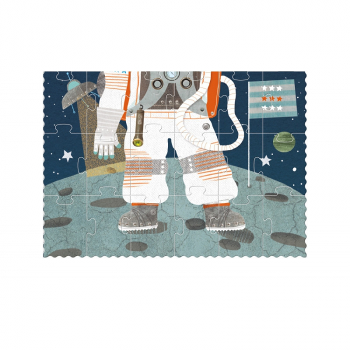 Puzzle astronaut, planete, stele si nave spatiale, cu 36 piese, pentru copii mici, varsta 3 - 6 ani, Baiat [3]