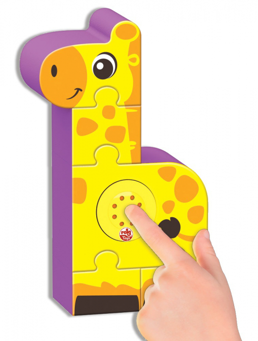 Puzzle blocks cu sunete - Animale de la Zoo [2]