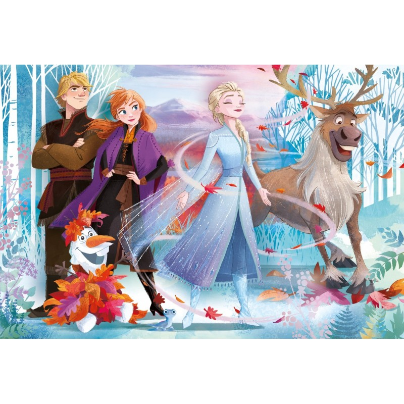 Puzzle carton 24 piese Clementoni Supercolor Maxi - Frozen - in the wood, 28513, 3+ ani [2]