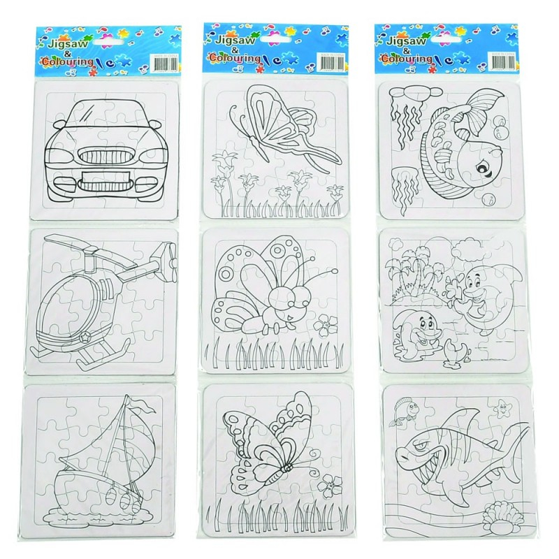 Puzzle carton 3in1 16 piese Colorarte de colorat, diverse modele, E-008, 3+ ani [1]