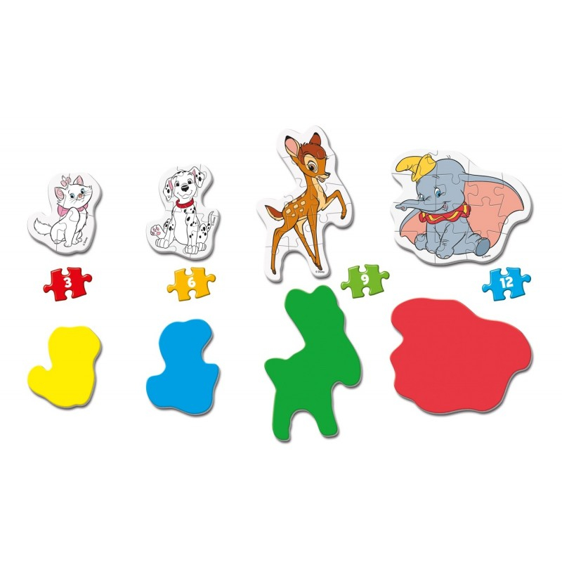Puzzle carton 4in1 3-12 piese Clementoni My first - Disney Clasic - set 4x personaje, 20806, 2+ ani [2]