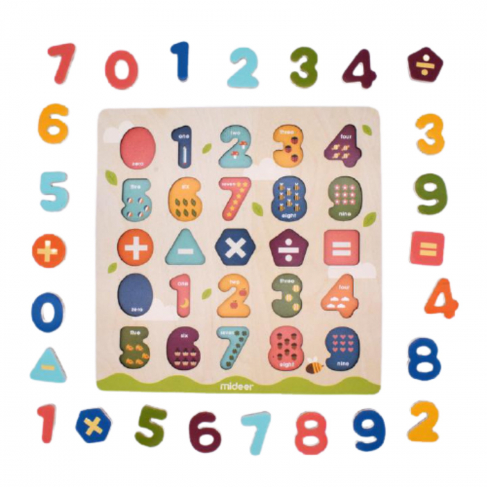 Joc puzzle lemn cu cifre magnetice  ⭐ matematica. [3]