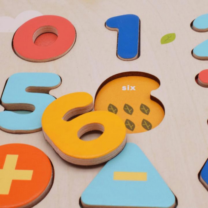 Joc puzzle lemn cu cifre magnetice  ⭐ matematica. [2]