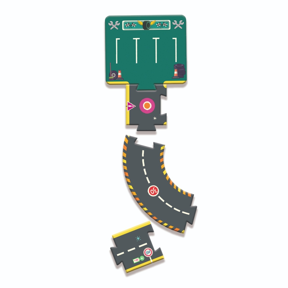 Puzzle Circuit gigant de curse, Djeco pentru Baiat varsta 3 - 6, 6 - 9 [5]