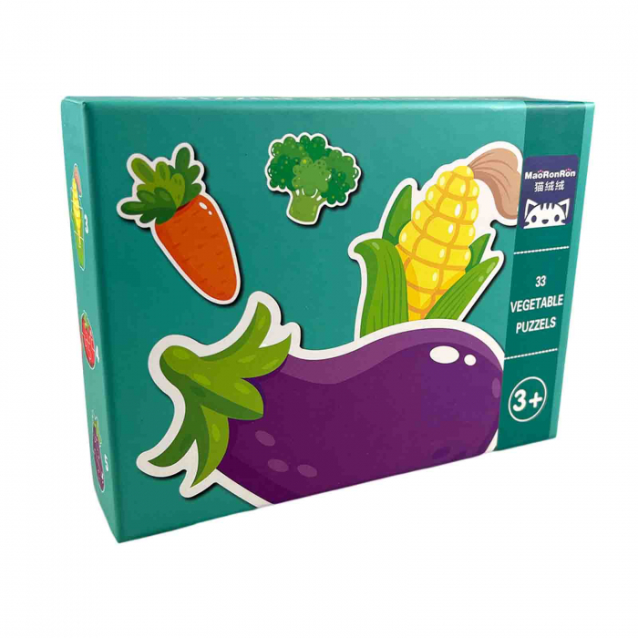 Puzzle copii cu Legume, Set 6 puzzle-uri, piese mari [2]
