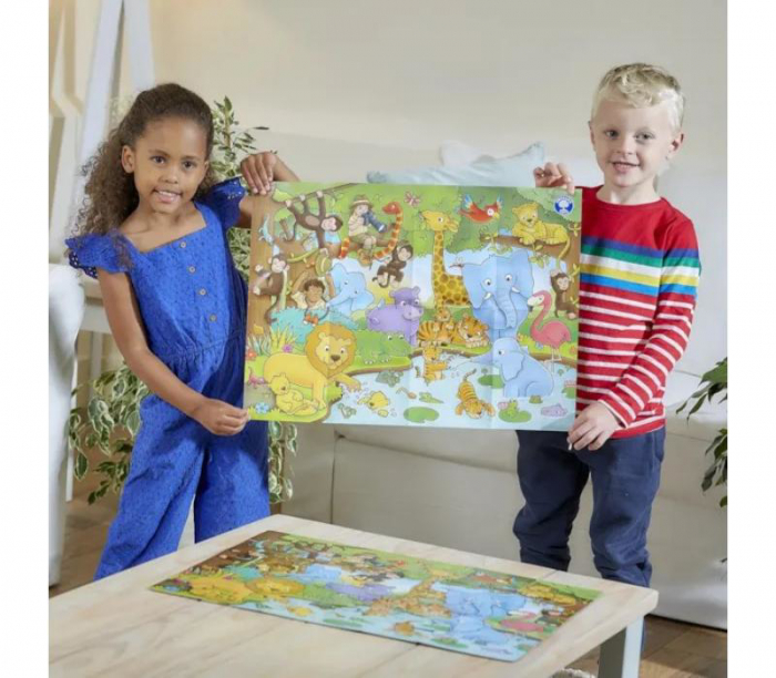 Puzzle cu activitati Cine este in jungla? / WHO'S IN THE JUNGLE? Orchard Toys [4]