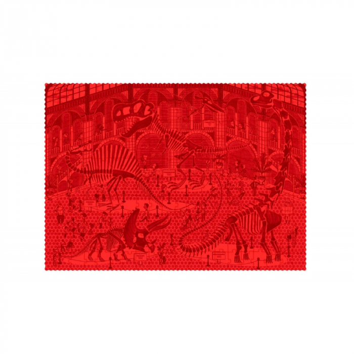 Puzzle cu dinozauri, 200 piese, cu lupa pentru elemente suplimentare, varsta 6 - 9, 9+ ani, Baiat [4]