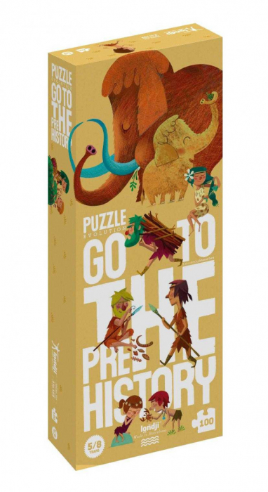 Puzzle cu oameni si evenimente preistorice, 100 piese, varsta peste 5 ani, varsta 3 - 6, 6 - 9 ani, Baiat [3]