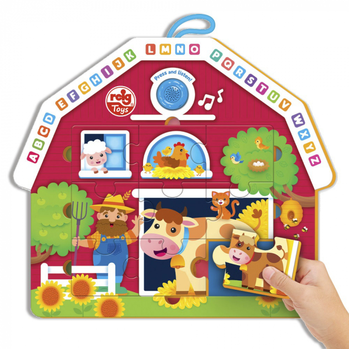 Puzzle cu sunete - Animale de la ferma, 9 piese din spuma EVA [2]
