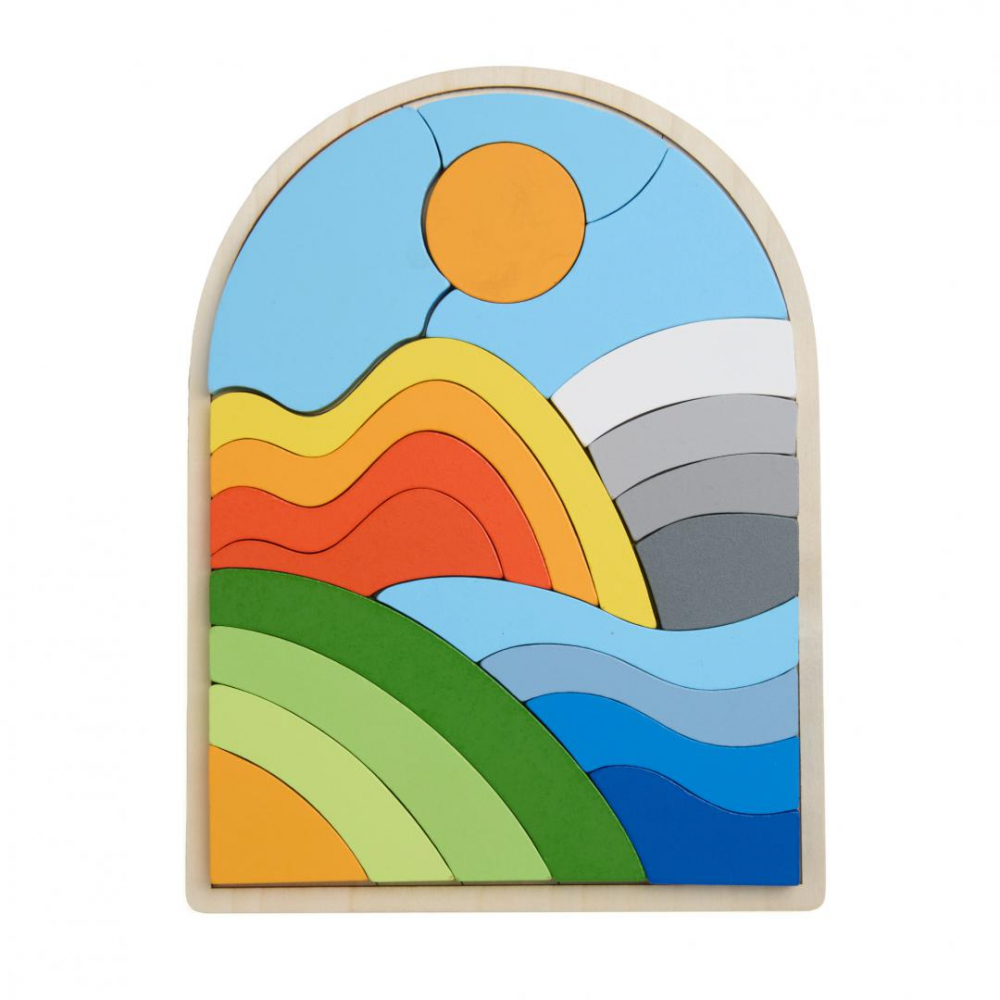 Puzzle curcubeu din lemn, 21 de piese [2]