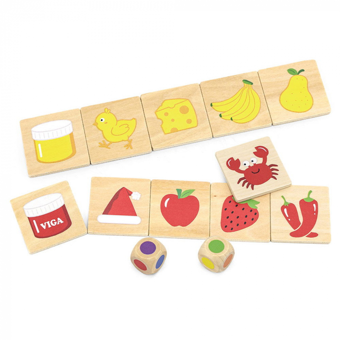 Puzzle de asociere din lemn, Invatam culorile, Viga Toys, 3-7 ani [2]