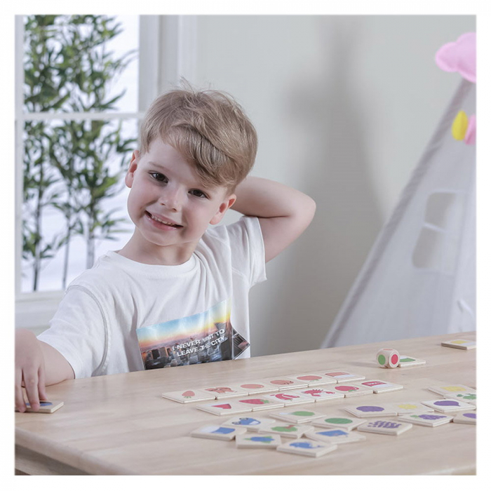 Puzzle de asociere din lemn, Invatam culorile, Viga Toys, 3-7 ani [4]