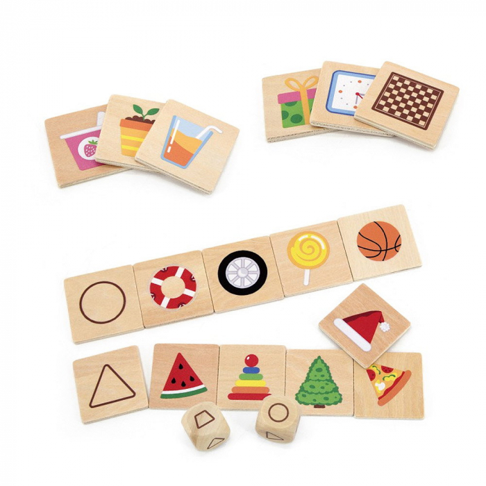 Puzzle de asociere din lemn, Invatam formele, Viga Toys, 3-7 ani [2]