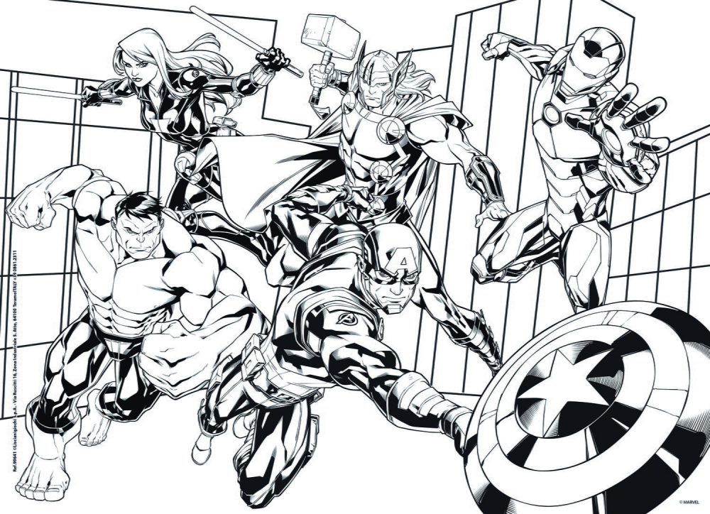 Puzzle de colorat - Avengers (48 de piese) [3]