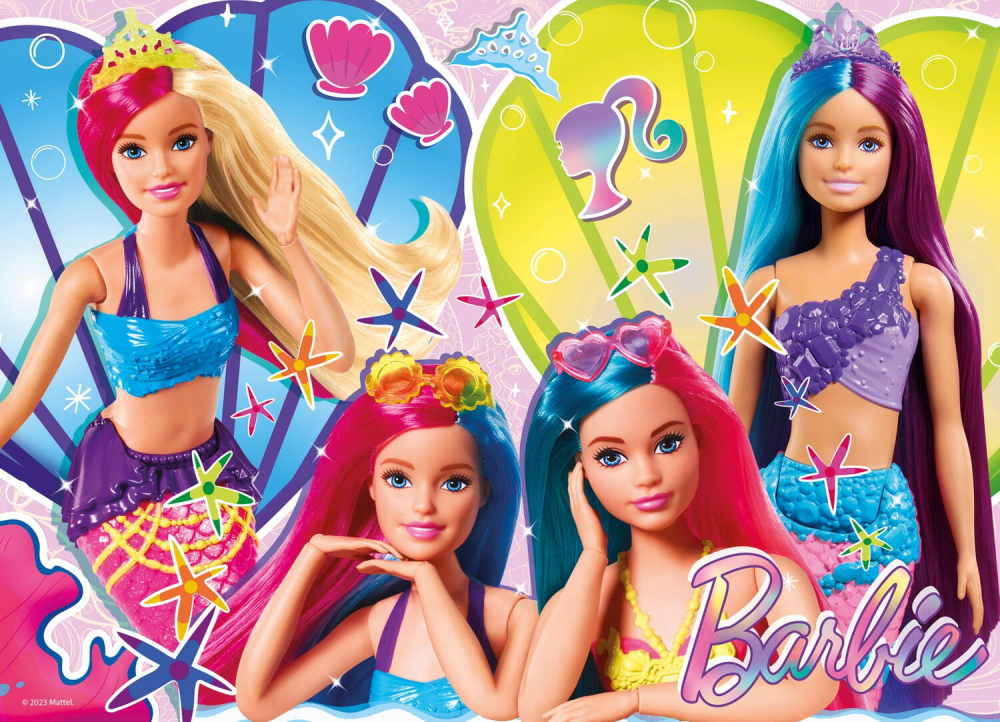 Puzzle de colorat maxi - Barbie (4 x 48 de piese) [5]