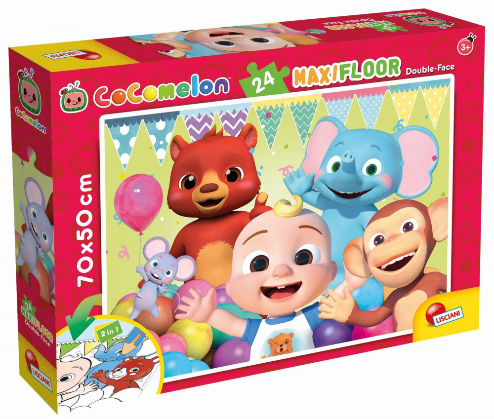 Puzzle de colorat maxi - Cocomelon si prietenii (24 piese) [1]