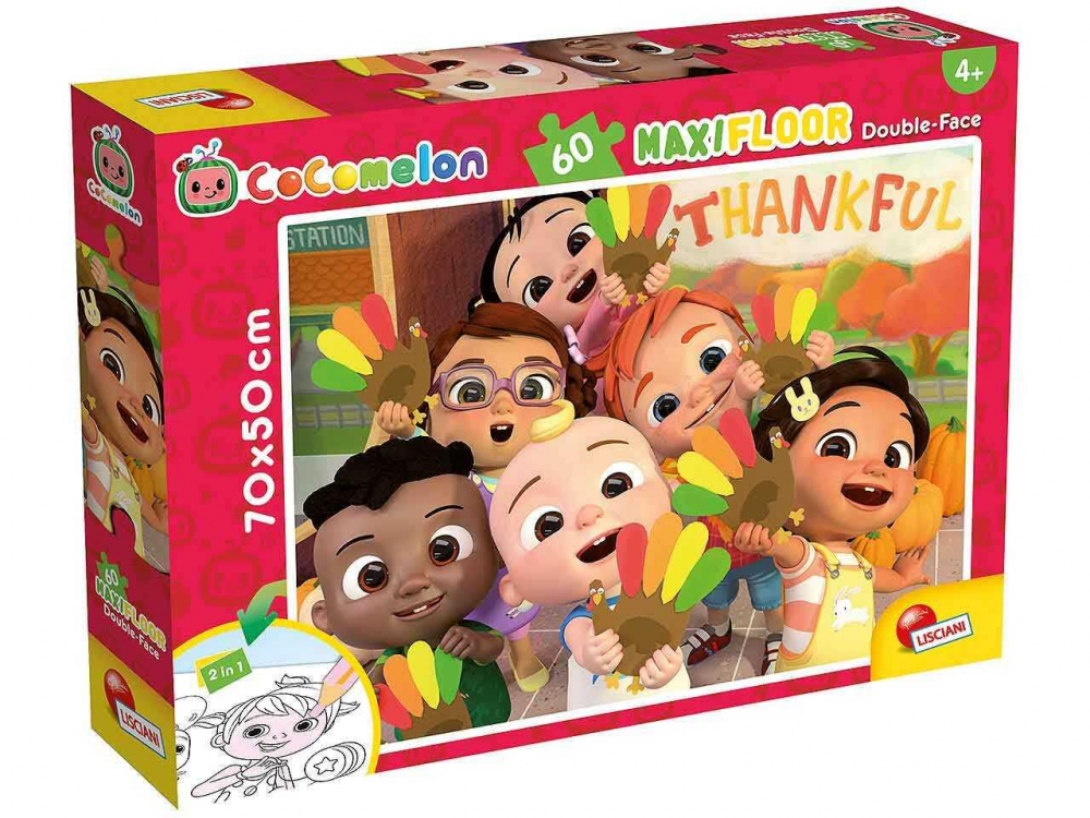 Puzzle de colorat maxi - Cocomelon si prietenii (60 piese) [1]