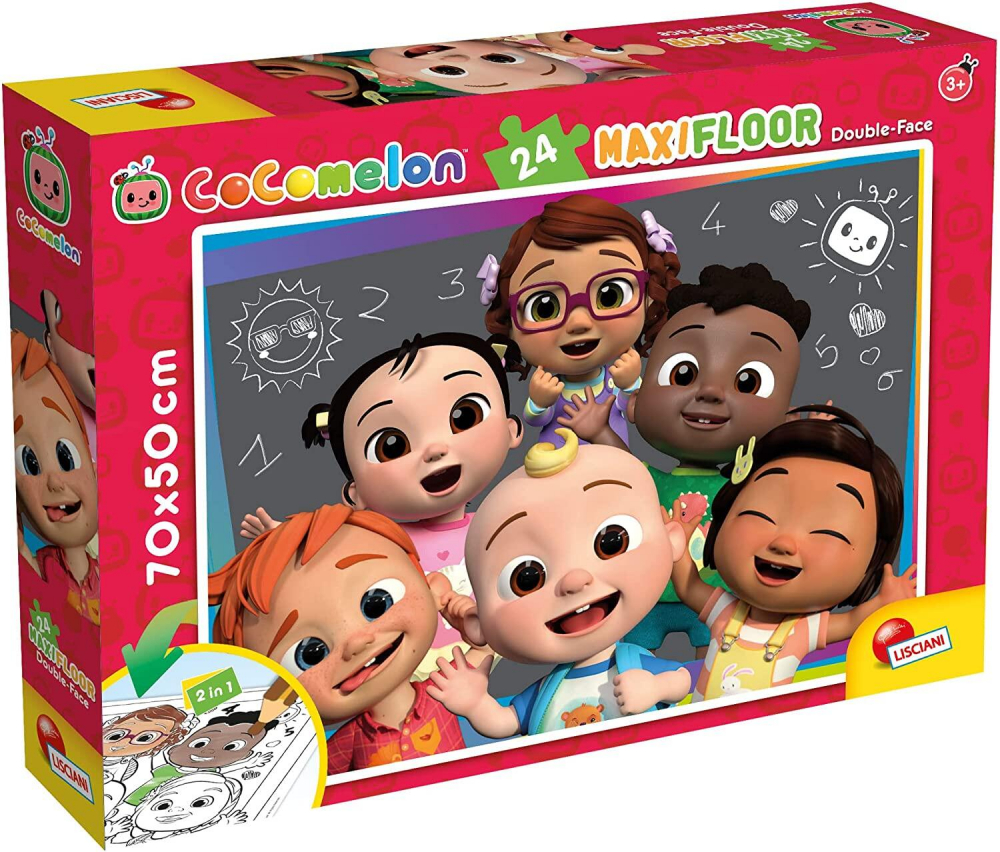 Puzzle de colorat maxi - Invatam cu Cocomelon (24 piese) [1]