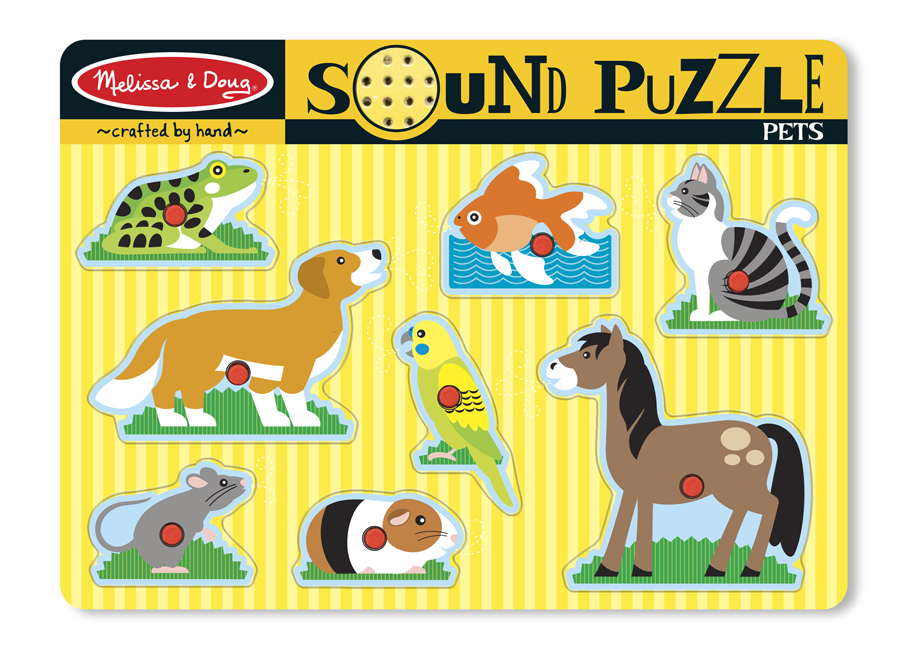 Puzzle de lemn cu sunete Animale de companie Melissa and Doug [1]
