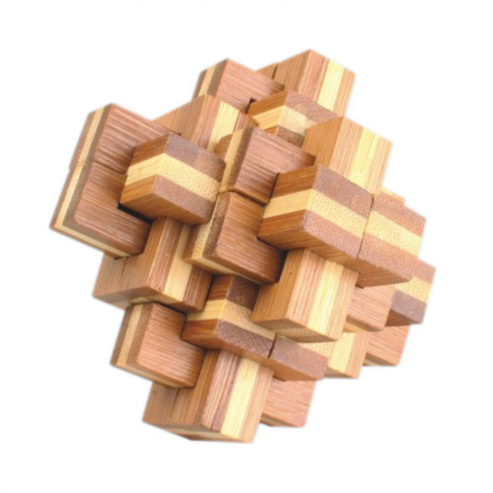Puzzle de logica 3D din bambus, Ananas, 8+ ani [1]