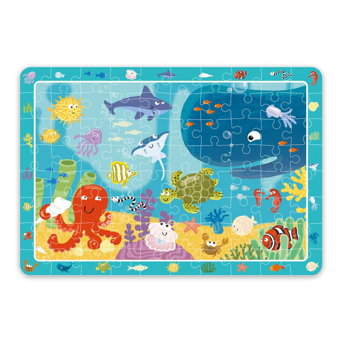Puzzle de observare, Animale marine, 80 piese, 5-10 [2]