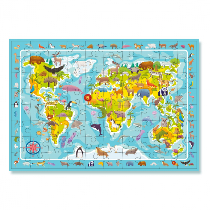 Puzzle de observare, Animalele lumii, 80 piese, 5-10 [2]