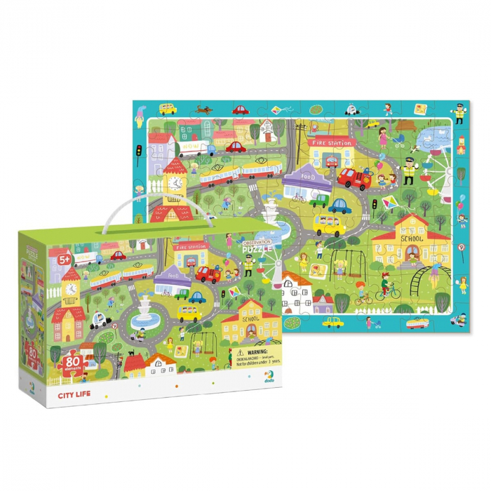 Puzzle de observare, City life, 80 piese, 5-10 [4]