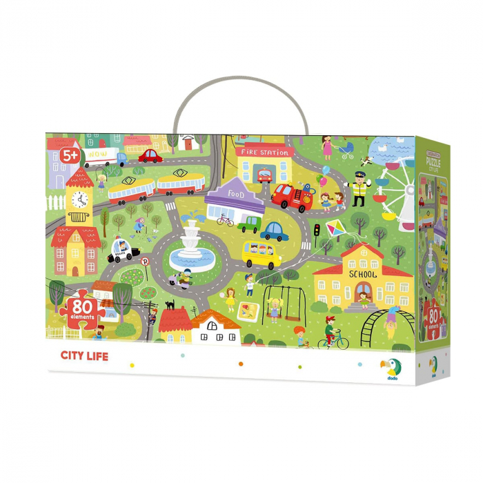 Puzzle de observare, City life, 80 piese, 5-10 [1]