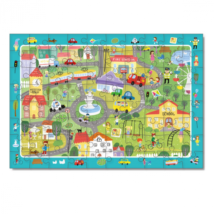 Puzzle de observare, City life, 80 piese, 5-10 [2]