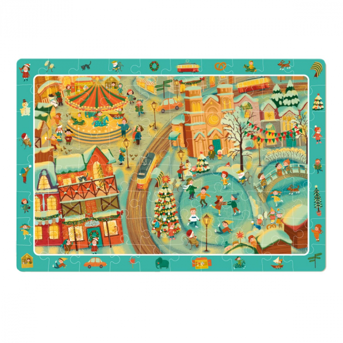 Puzzle de observare, Iarna in oras, 80 piese, 5-10 [2]