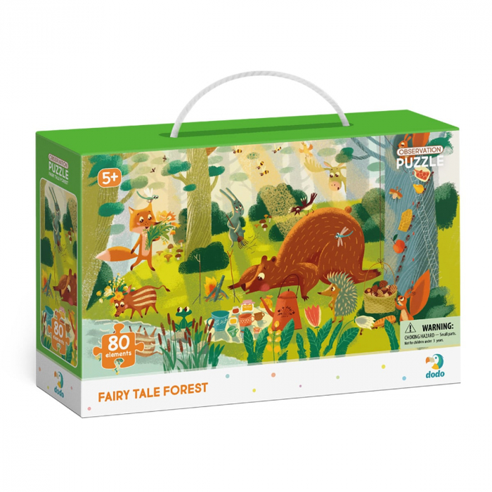 Puzzle de observare, Padurea fermecata, 80 piese, 5-10 [1]