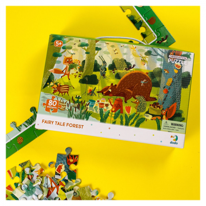 Puzzle de observare, Padurea fermecata, 80 piese, 5-10 [3]