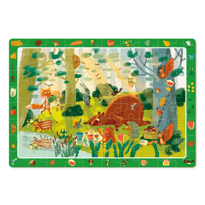 Puzzle de observare, Padurea fermecata, 80 piese, 5-10 [2]