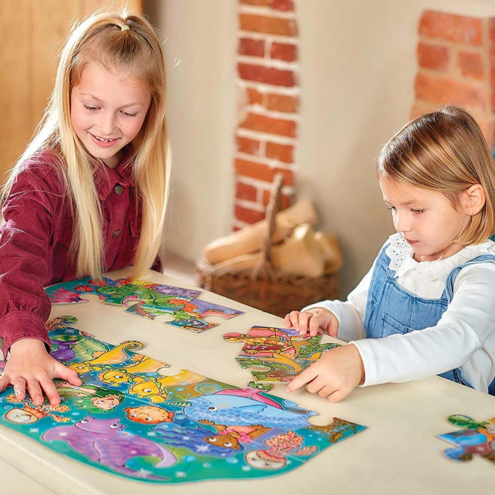 Puzzle de podea, Distractia Sirenelor, 15 piese mari, MERMAID FUN PUZZLE, Orchard Toys [4]