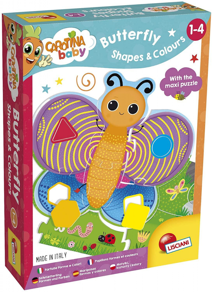 Puzzle de podea - Fluturas cu forme si culori (29 piese) [1]