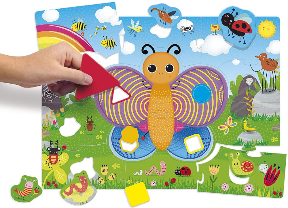 Puzzle de podea - Fluturas cu forme si culori (29 piese) [4]