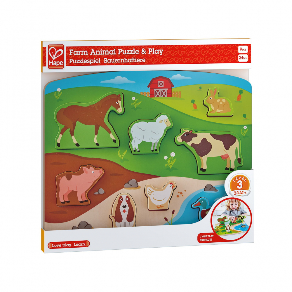 Puzzle din lemn - Animale de la ferma 3D [3]