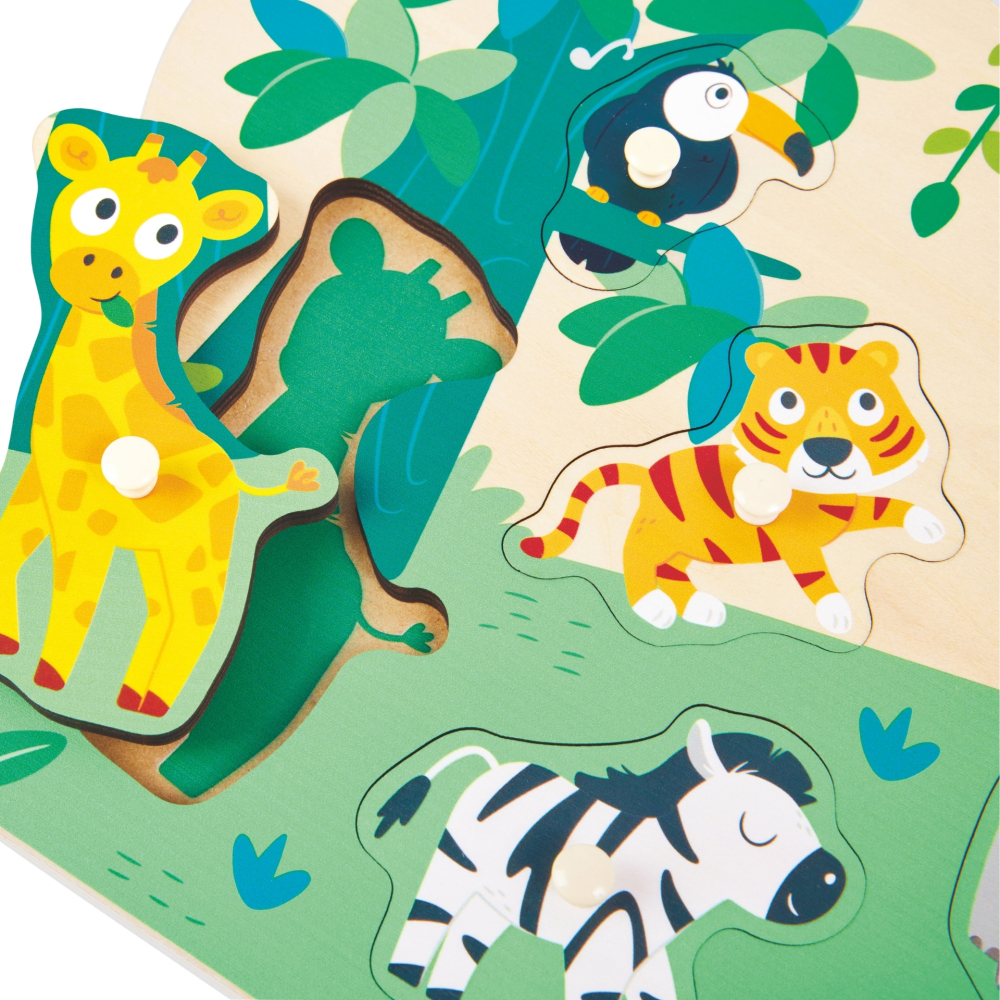 Puzzle din lemn - Animale salbatice varsta 2 ani+ [3]