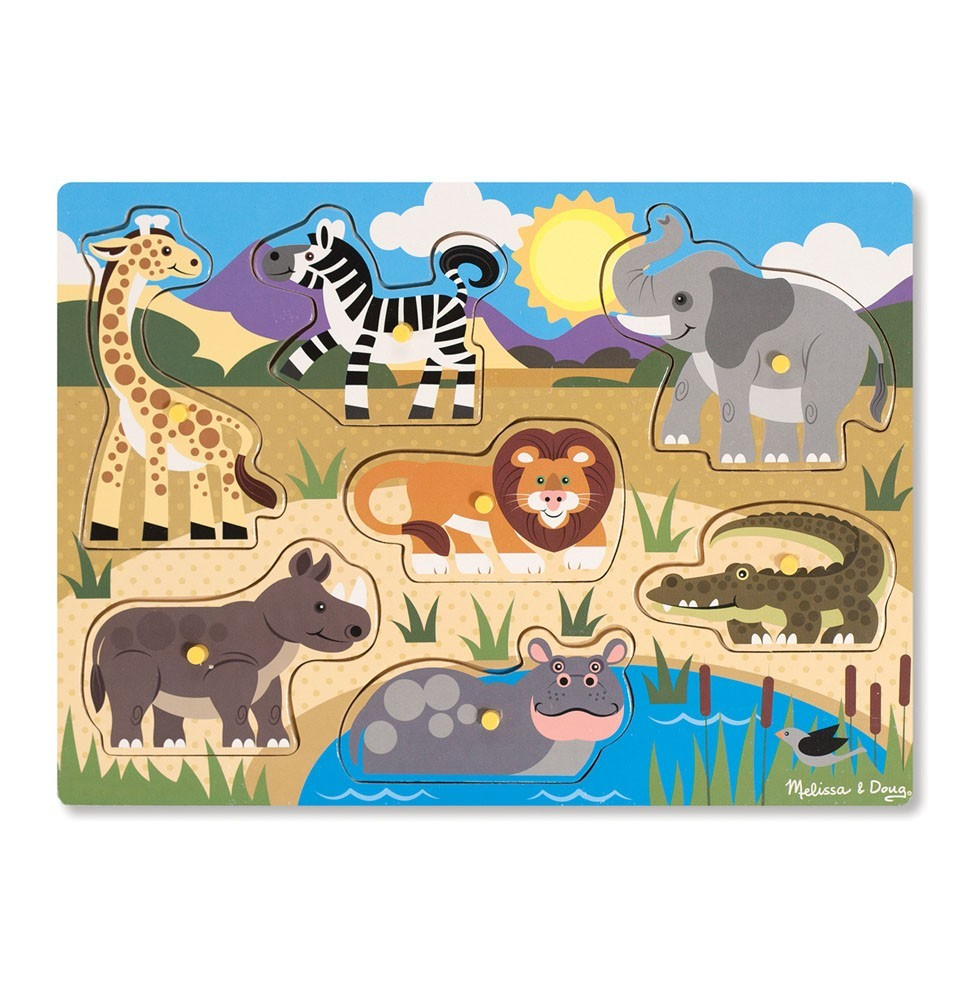 Puzzle din lemn Animalele safari [1]
