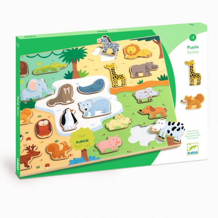 Puzzle din lemn Animo, Djeco, varsta 1 - 3 ani, Baiat, Fata [1]
