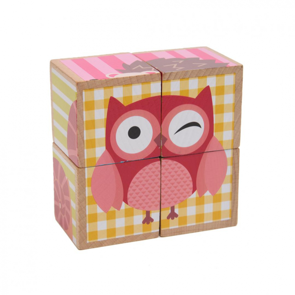 Puzzle din lemn cu animale, 4 piese [3]