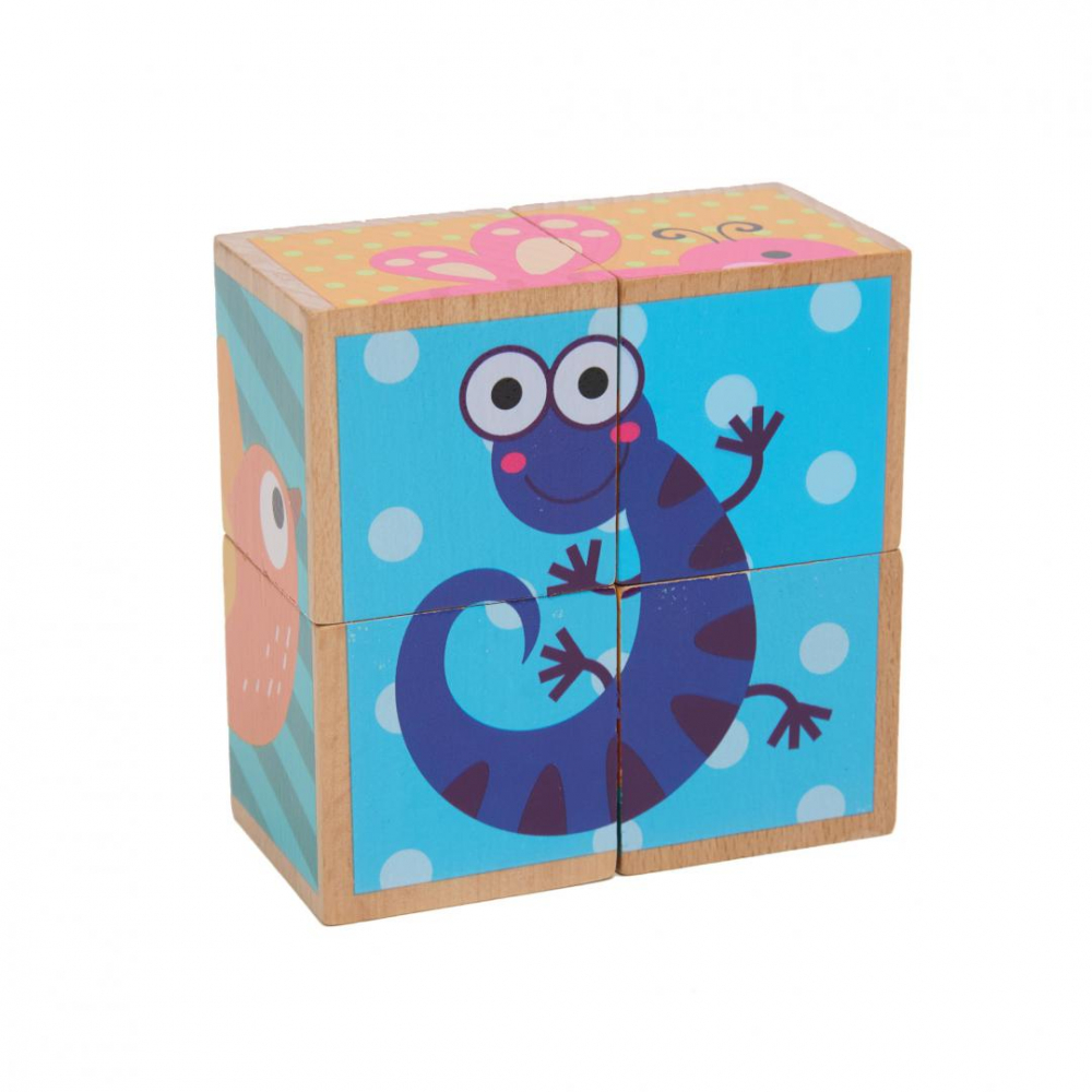 Puzzle din lemn cu animale, 4 piese [4]