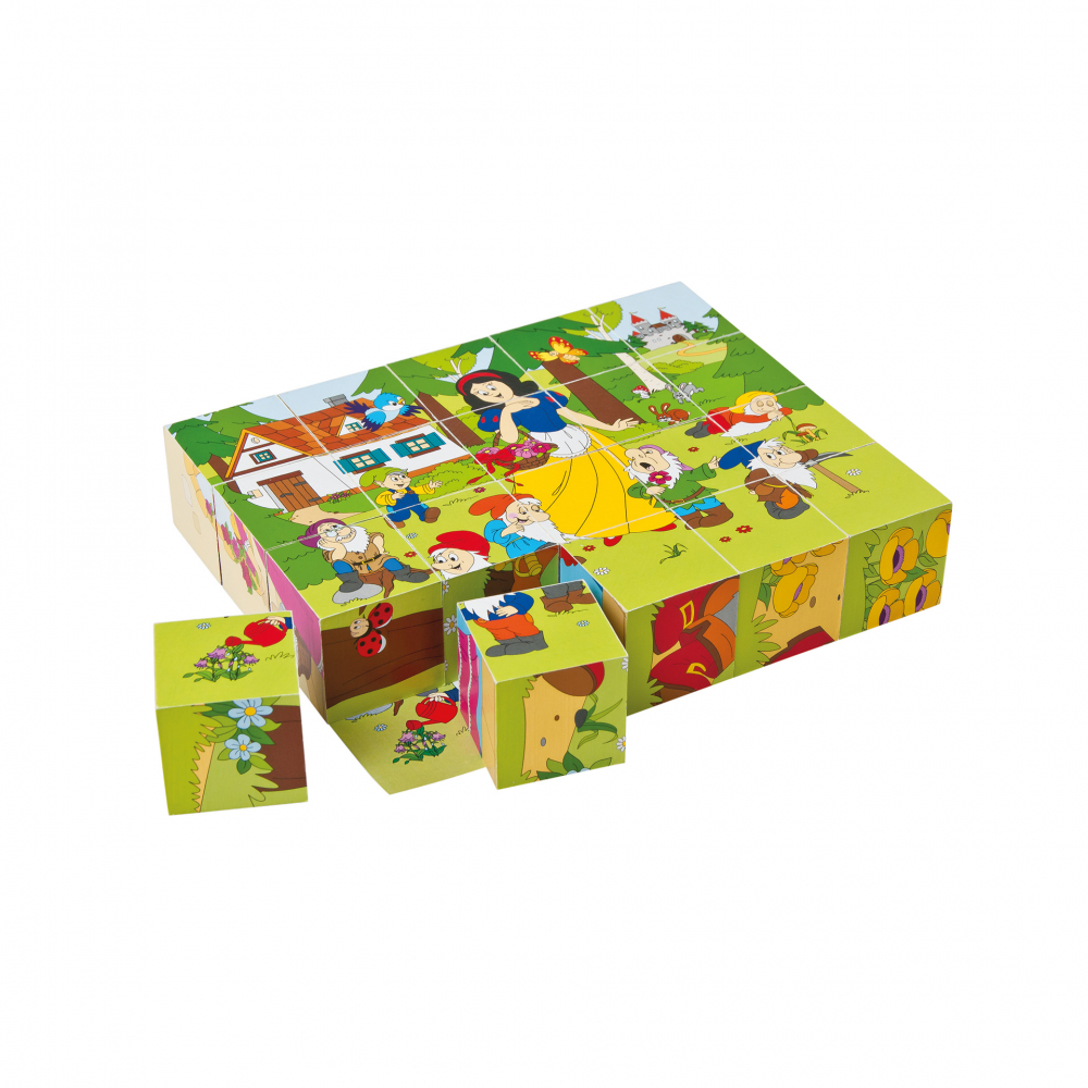 Puzzle din lemn cuburi - Basme 4 x 5 [6]